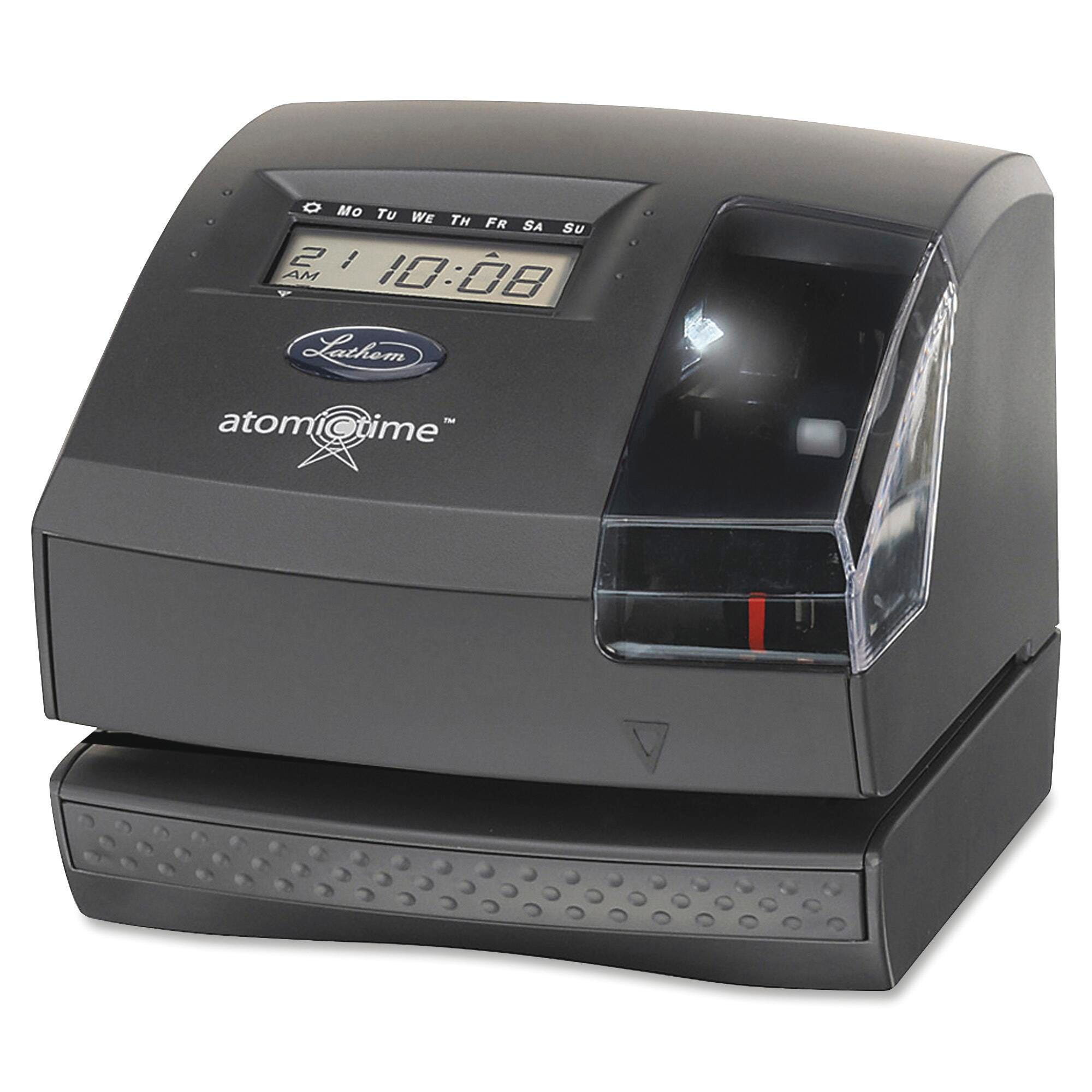 Lathem 1600E Tru-Align Atomic Time Clock, Item Number 1536331